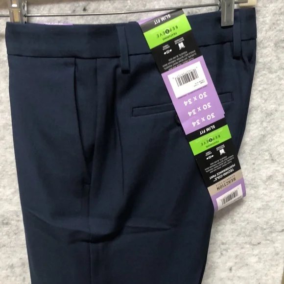 Kenneth Cole Reaction Dark Blue Slim Fit Trousers - Picture 3 of 3